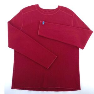 VTG 90s Abercrombie Mens Red Burgundy Wool Blend preppy academia Sweater XL Y2K‎